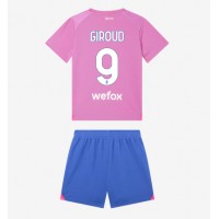 Camiseta AC Milan Olivier Giroud #9 Tercera Equipación Replica 2023-24 para niños mangas cortas (+ Pantalones cortos)